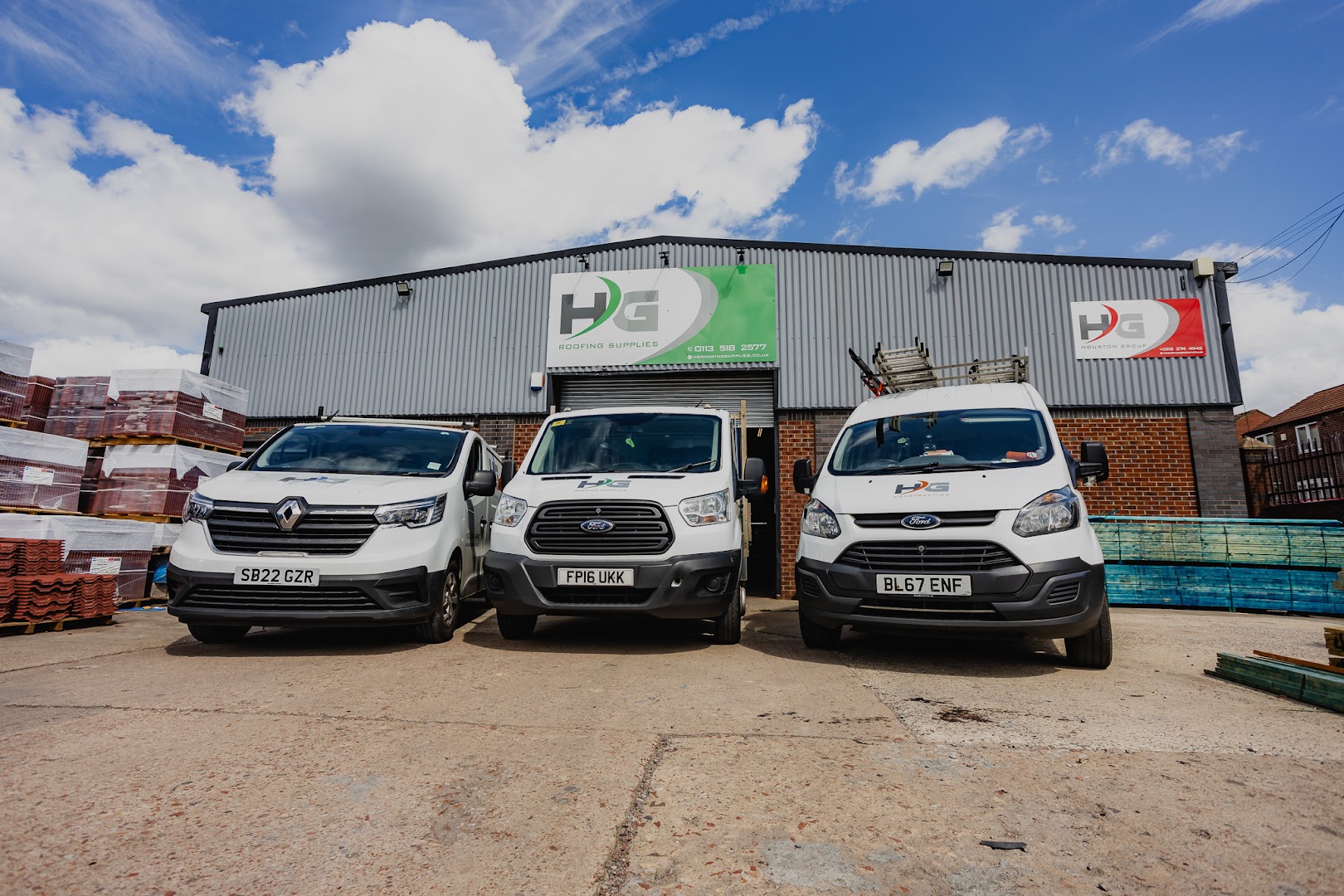 Roofing crew on site for Houston Group Ltd, Leeds